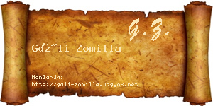 Gáli Zomilla névjegykártya